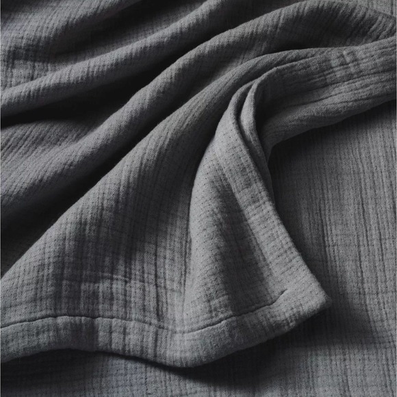 Casaluna King Size Rayon from Bamboo Matelasse Blanket Dark Gray NWT- MSRP $80 - Picture 6 of 7